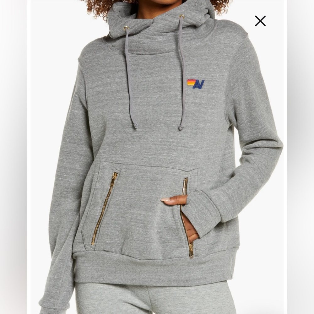 Aviator Nation Ninja Hoodie -light gray